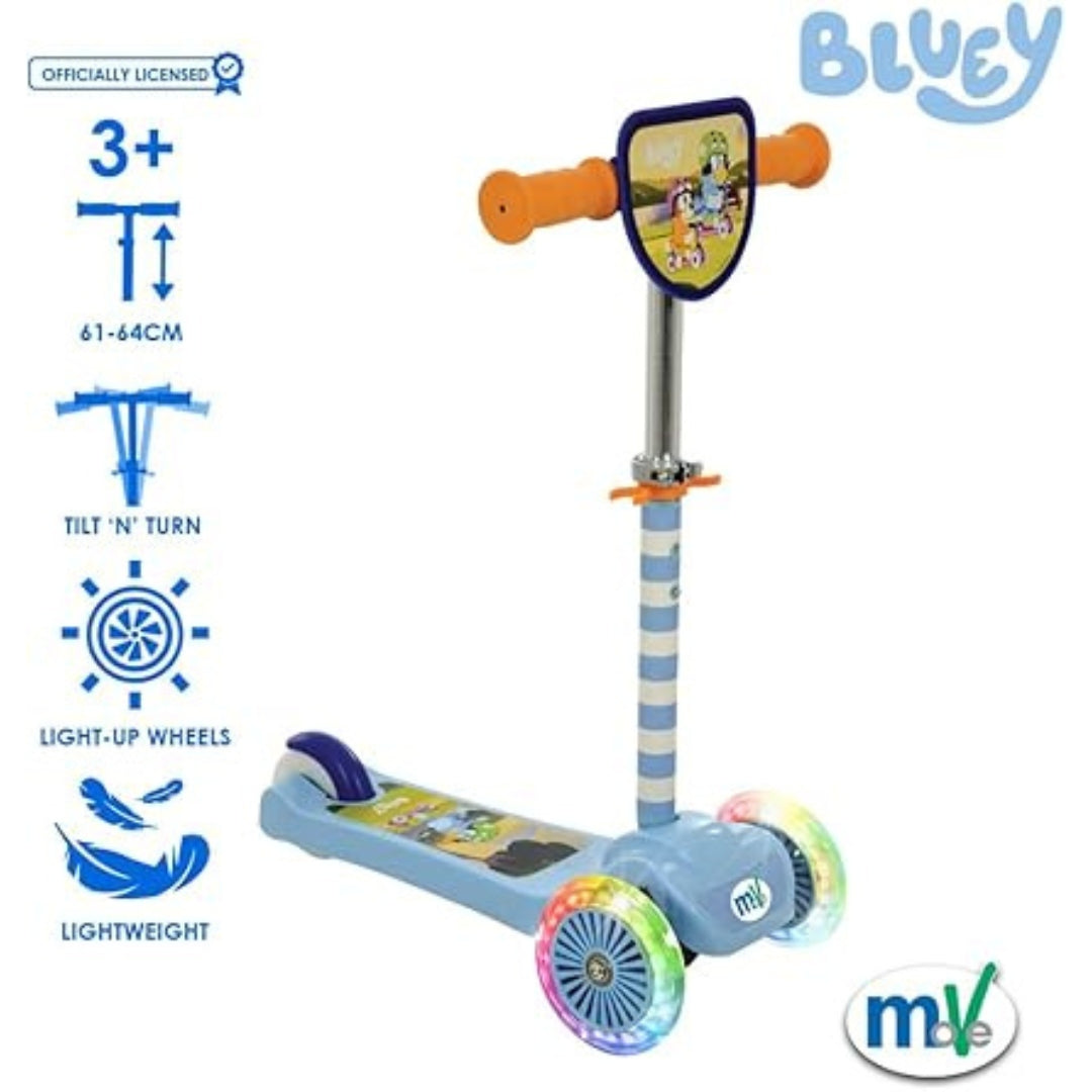 Bluey Mini Go! Tilt 3-Wheel Scooter with Light-Up Wheels