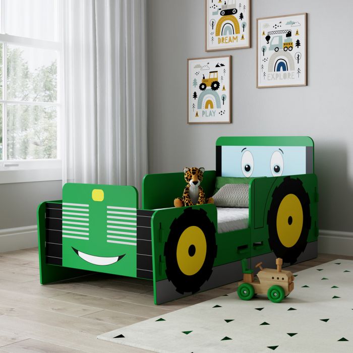 Kidsaw Tractor Junior Toddler Bed – Fun Slot-Together Bed for Kids