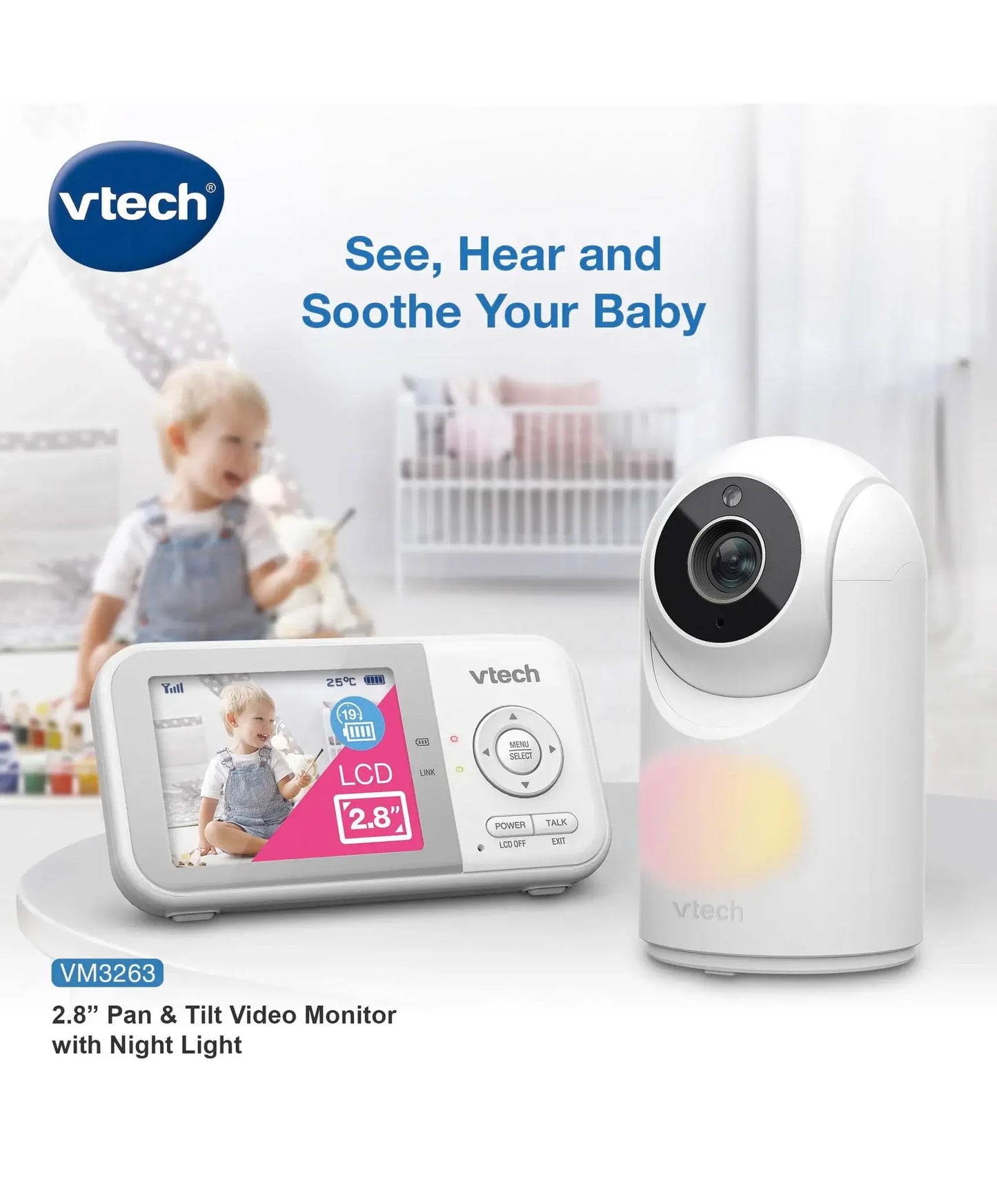 2.8" Video Baby Monitor with Night Light