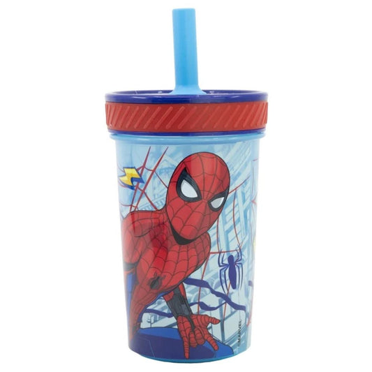 Spiderman Dimension Drop Safe Silicone Straw Tumbler 370ml