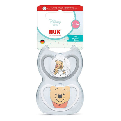 NUK Perfect Match Air Baby Dummies 6–18 Months – Orthodontic Silicone Soothers with Airflow Design (2 Pack)
