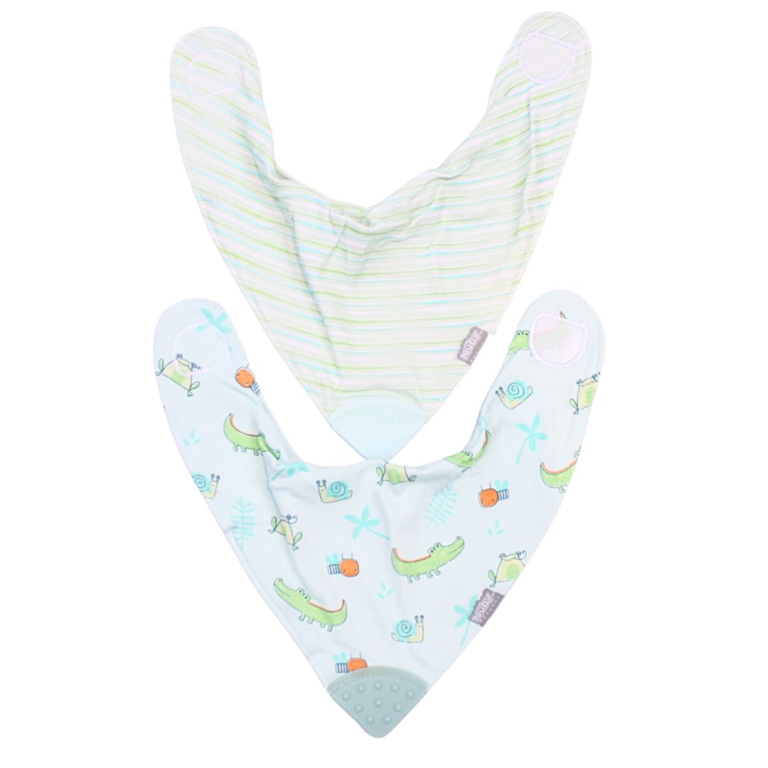 Nuby Bandana Bibs with Teether Pack of 2
