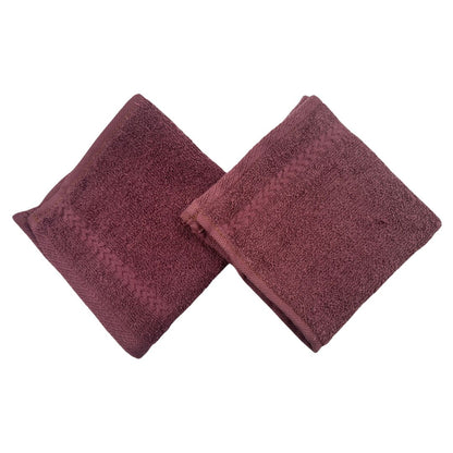 Face Towels 2pcs - Super Soft 100% Combed Cotton, 390 GSM, Highly Absorbent & Gentle on Skin, 30x30, Various Colours