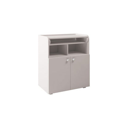 White Kudl Kids Changing Board Dresser with Storage
