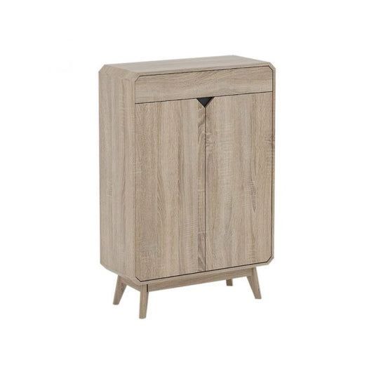 Shoe Cupboard with Drawer – Light Oak, 5 Adjustable Shelves