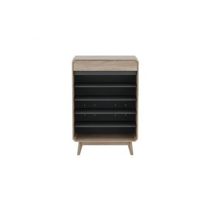 Shoe Cupboard with Drawer – Light Oak, 5 Adjustable Shelves