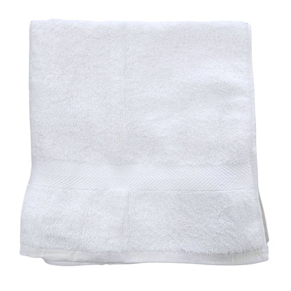 100% Cotton Terry Plain Bath 550GSM Towel White 2 Pack