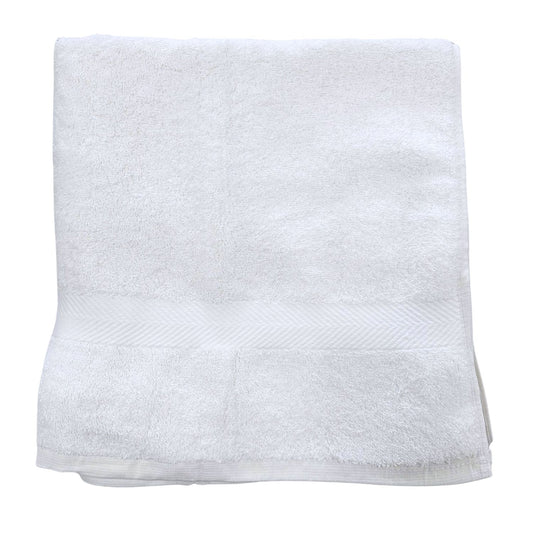 100% Cotton Terry Plain Bath 550GSM Towel White 2 Pack