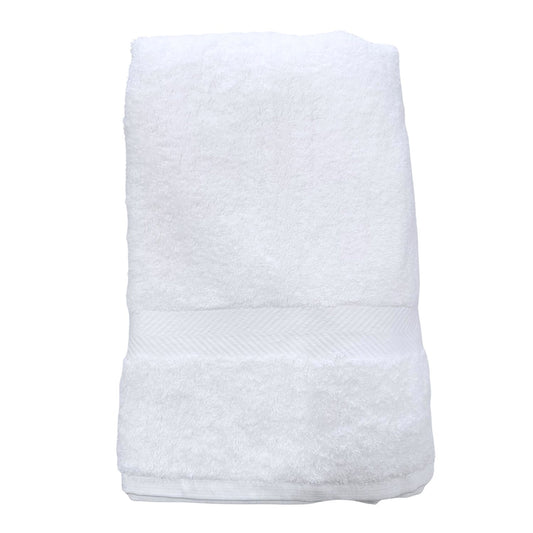100% Cotton Terry Plain Bath Sheet 550GSM Towel White