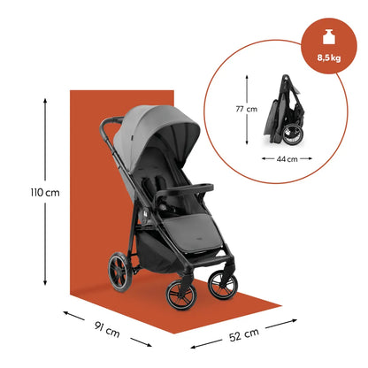 Hauck Shop N Care Pushchair Lightweight and Compact with One-Hand Fold and XL Basket