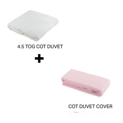 Junior Joy Baby Cot Duvet and 100% Cotton Cover Set (4.5 or 9.0 TOG)
