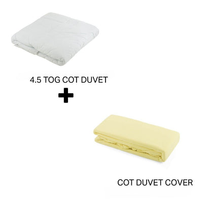 Junior Joy Baby Cot Duvet and 100% Cotton Cover Set (4.5 or 9.0 TOG)