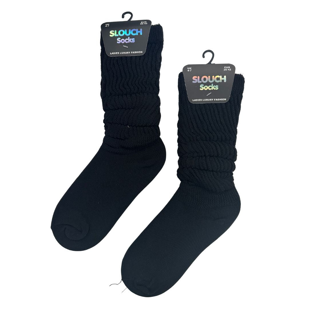 Go West Ladies Luxury Fashion Socks – 1 Pair, Black, Size 4-7 (UK) / 35-42 (EUR)