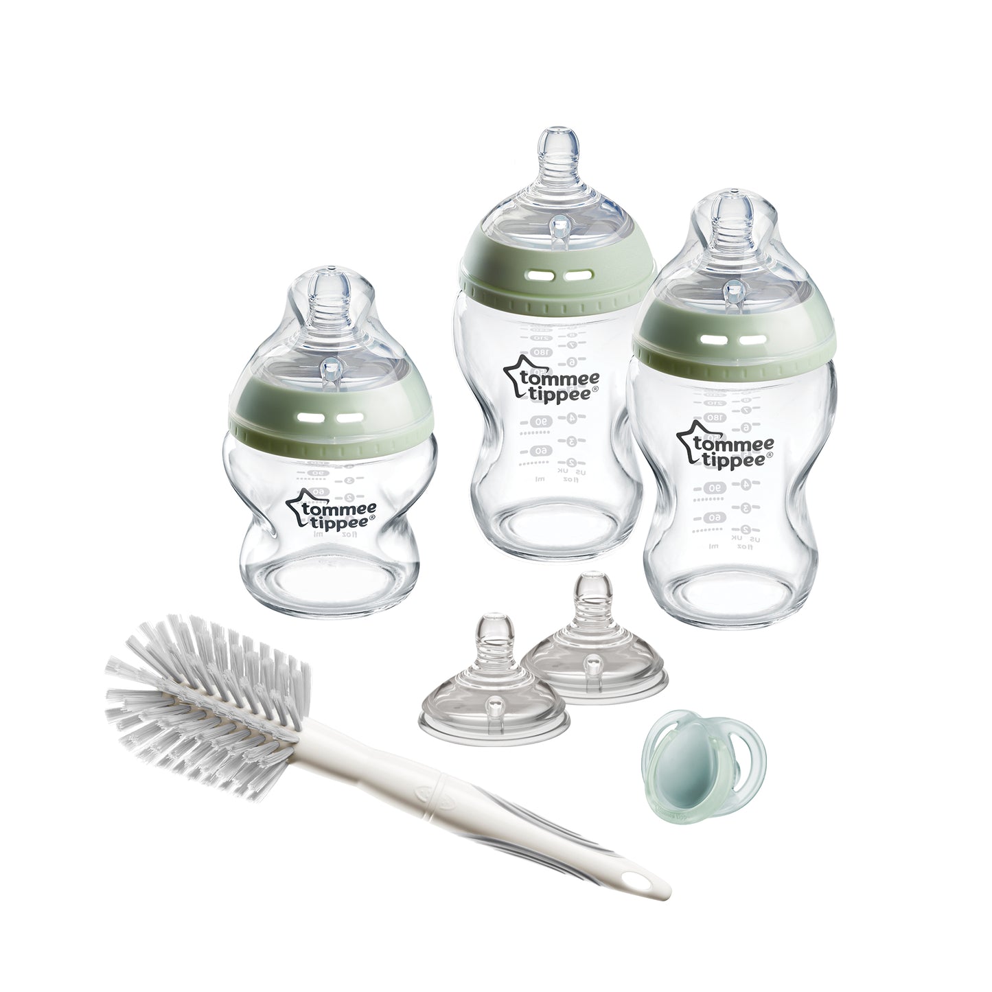 Tommee Tippee Natural Start Glass Newborn Starter Set – Durable Borosilicate, Anti-Colic, Self-Sterilising