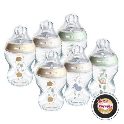 Tommee Tippee Natural Start Anti-Colic Baby Bottles 260ml Pack of 6 with Slow Flow Teats