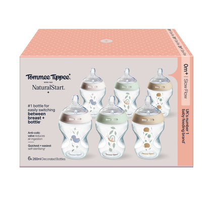 Tommee Tippee 6 Pack Baby Bottles 260ml