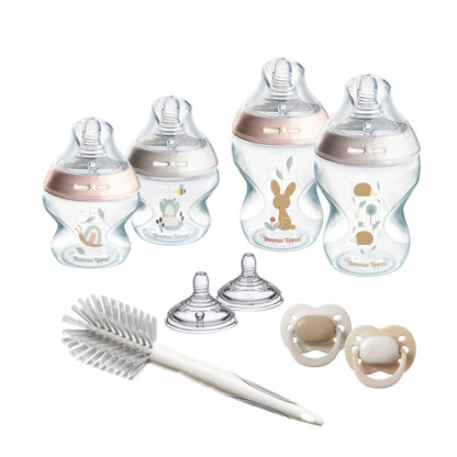 Tommee Tippee Natural Start Baby Bottle and Soother Feeding Set Newborn Starter Kit BPA Free