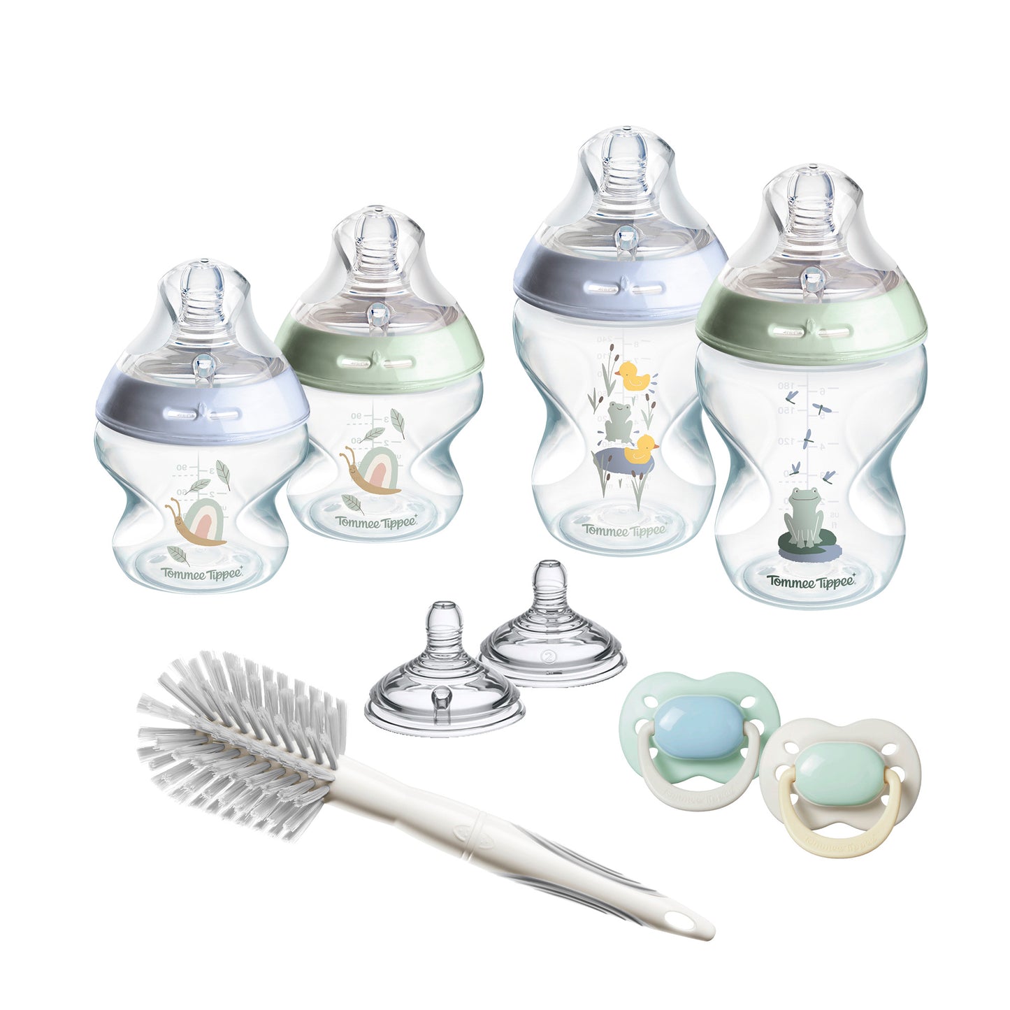 Tommee Tippee Natural Start Baby Bottle and Soother Feeding Set Newborn Starter Kit BPA Free