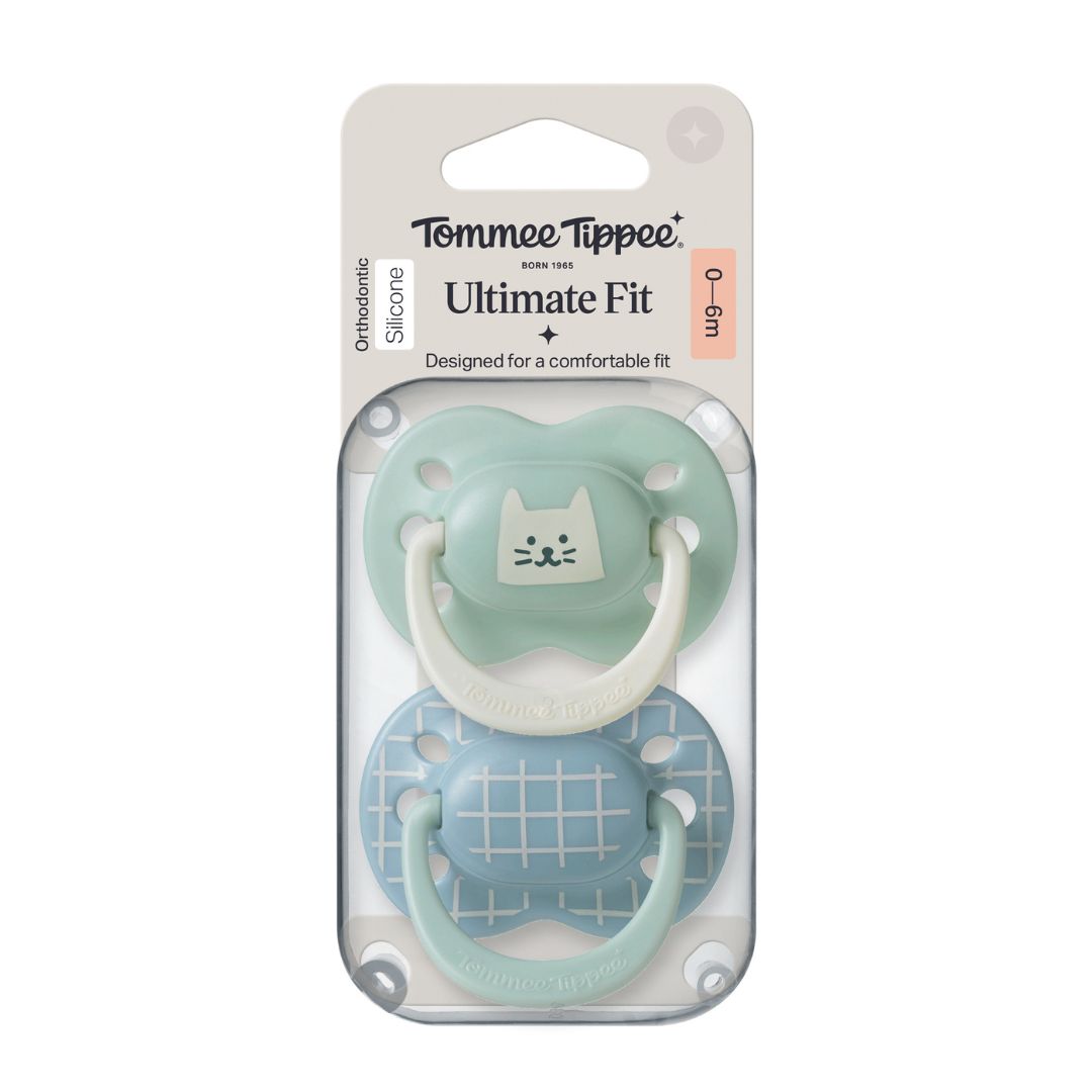 Tommee Tippee Ultimate Fit Soother 0–6 Months, 2 Pack- Boy