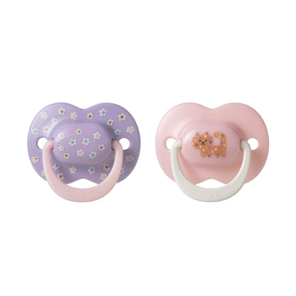 Tommee Tippee Ultimate Fit Silicone Soothers, 6–18m, 2 Pack- Girly designs