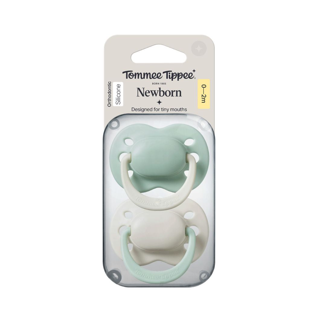 Tommee Tippee Newborn Soother 0–2 Months (2 Pack)-Boy