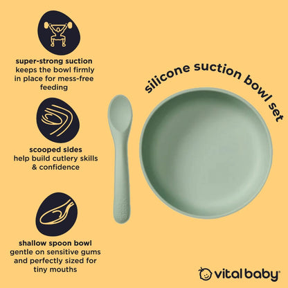 Vital Baby Nourish Silicone Suction Bowl Set