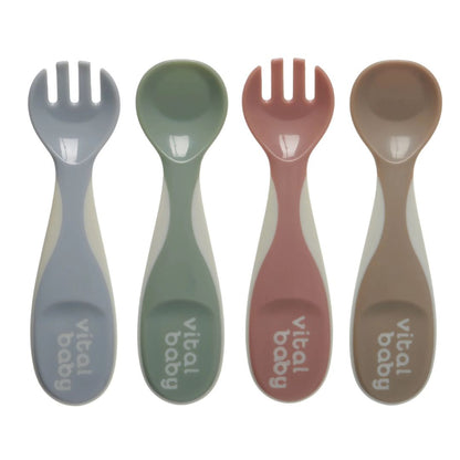Vital Baby Nourish Chunky Cutlery 4 Pack Natural