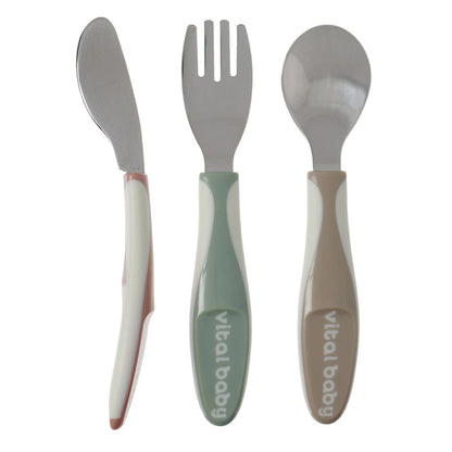 Vital Baby Nourish Big Kid Cutlery 3 Pack Natural