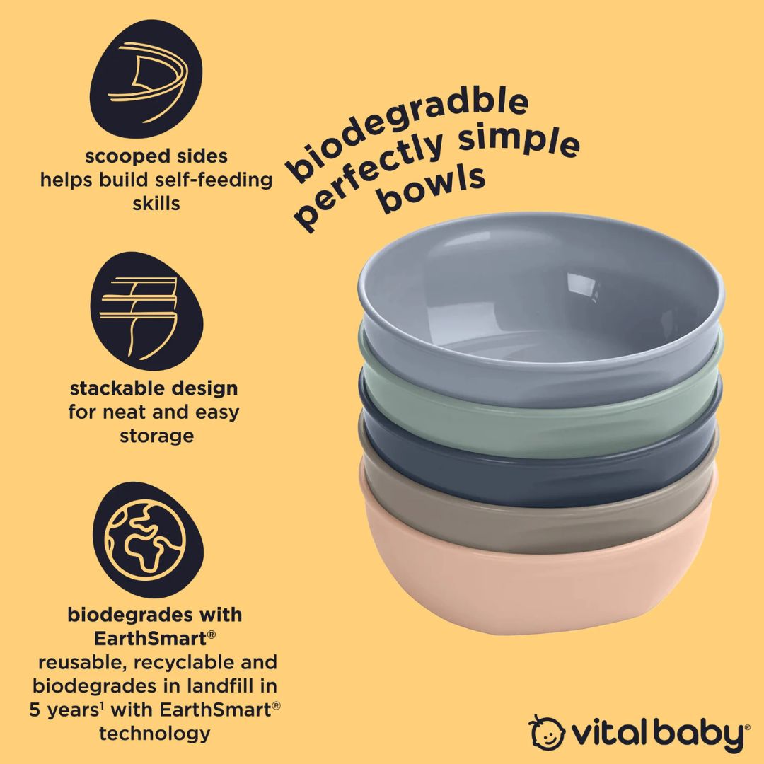 Vital Baby Nourish Perfectly Simple Bowls 5 Pack