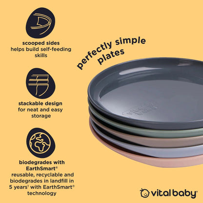 Vital Baby Nourish Perfectly Simple Plates 5 Pack