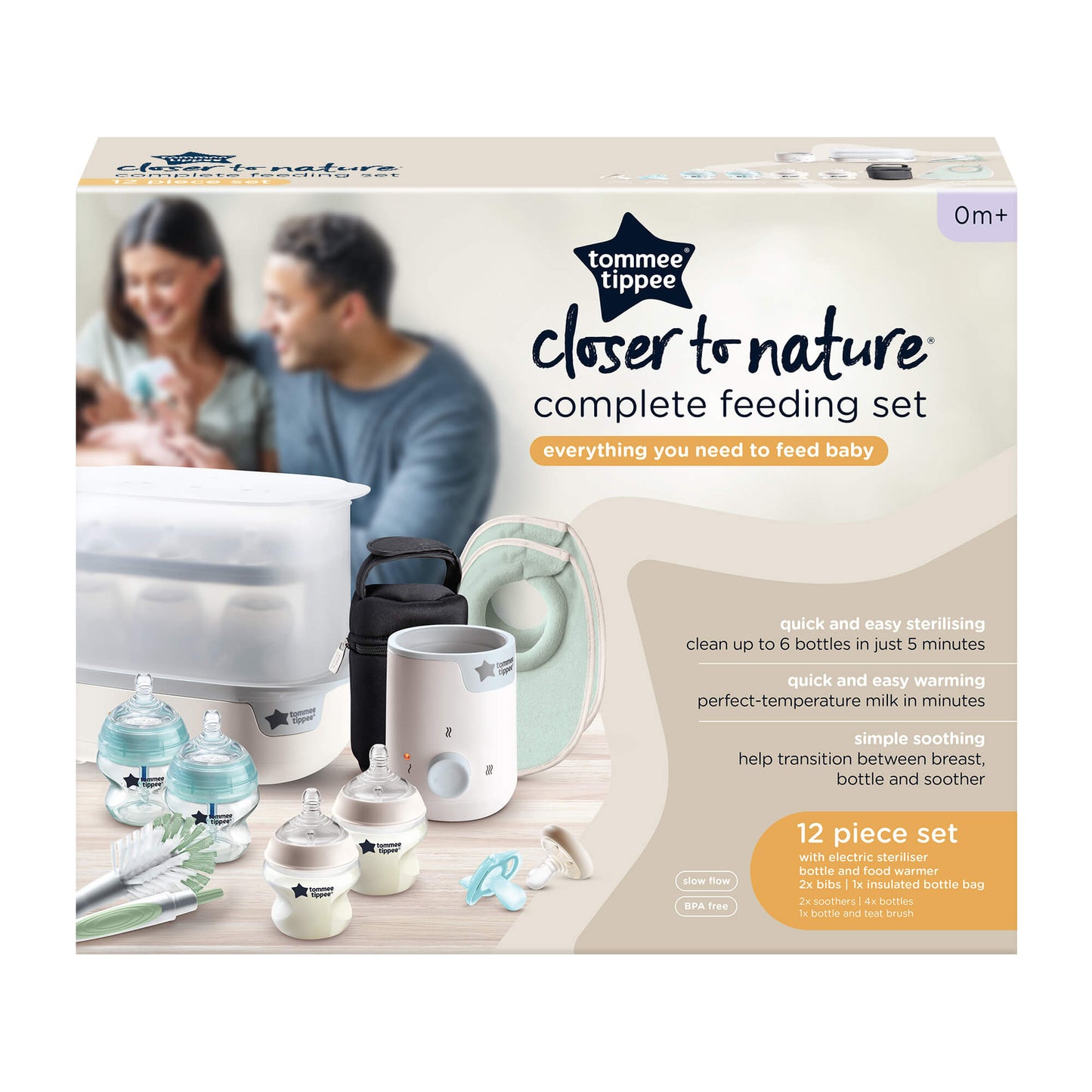 Tommee Tippee Complete Feeding Set: Bottle, Steriliser, Bottle Warmer