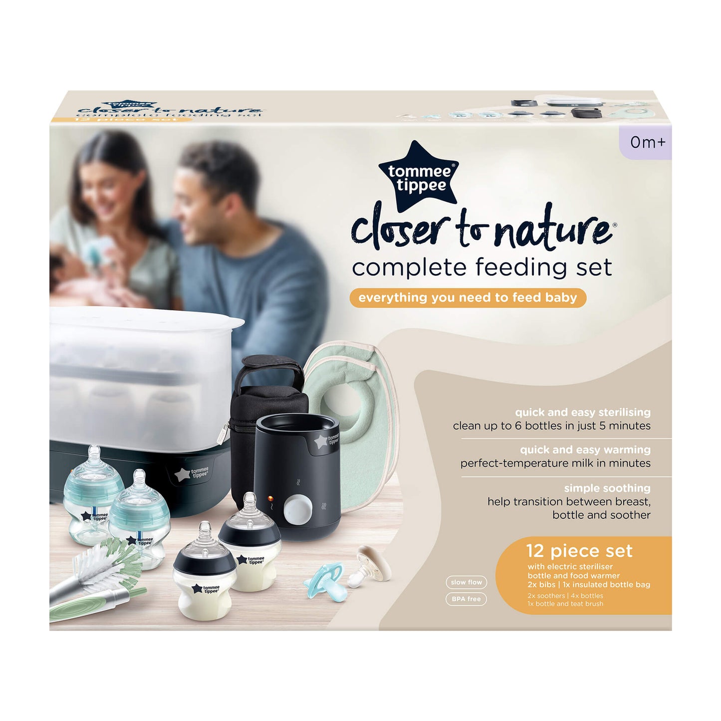 Tommee Tippee Complete Feeding Set: Bottle, Steriliser, Bottle Warmer