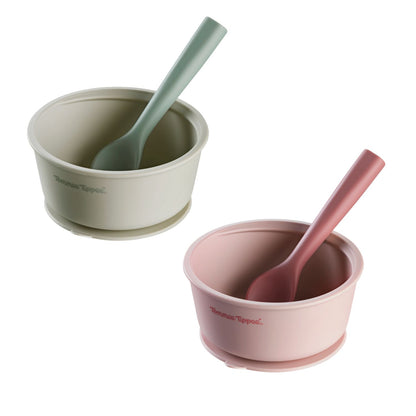 Tommee Tippee EasiStick Silicone Suction Bowl and Spoon