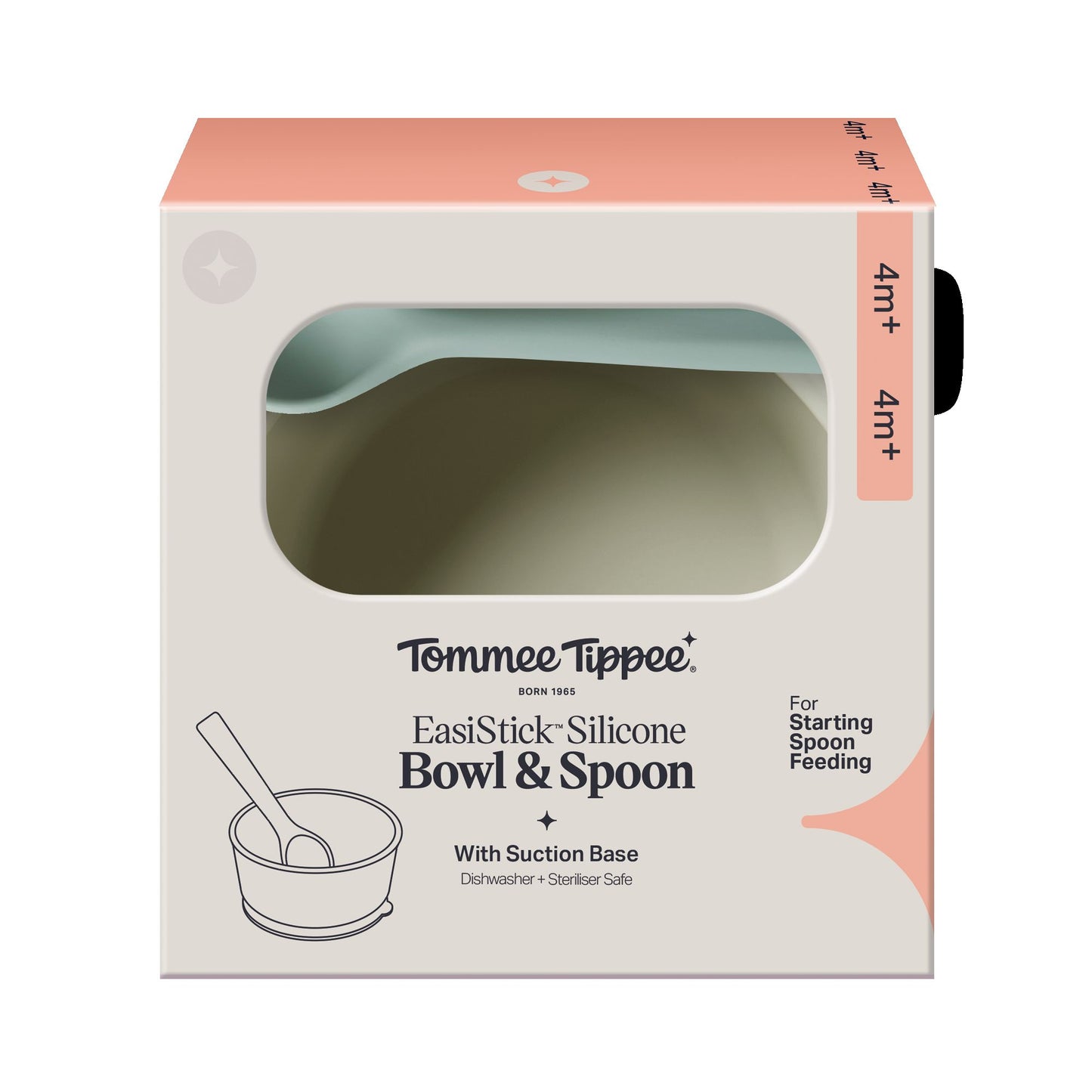 Tommee Tippee EasiStick Silicone Suction Bowl and Spoon