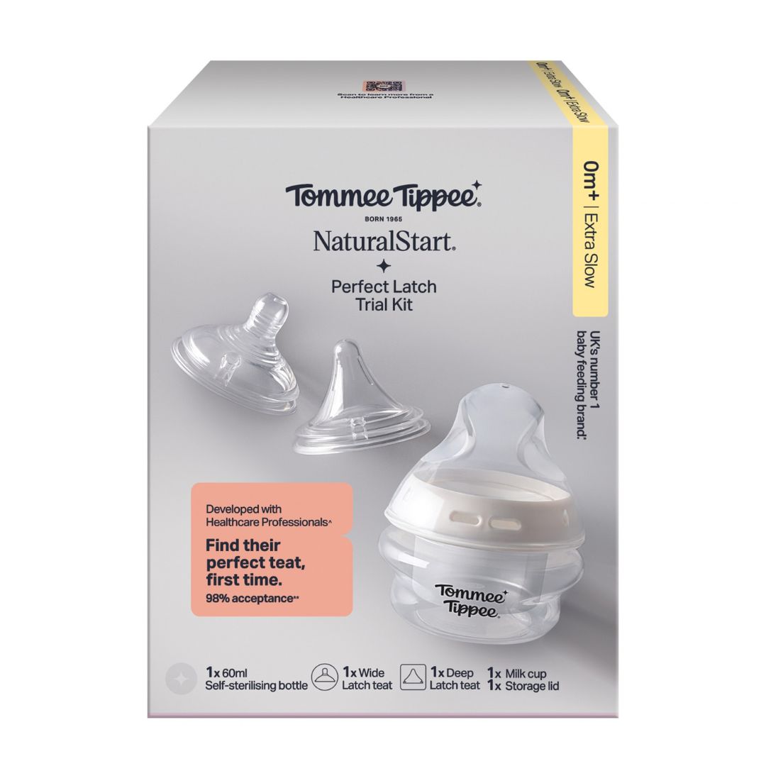 Tommee Tippee Natural Start Perfect Latch Trial Kit, 60ml Bottle & Choice of Teats