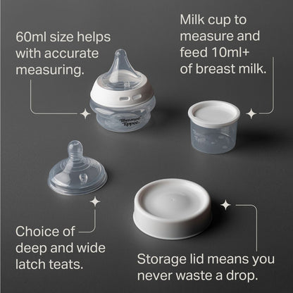 Tommee Tippee Natural Start Perfect Latch Trial Kit, 60ml Bottle & Choice of Teats