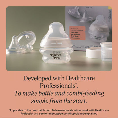 Tommee Tippee Natural Start Perfect Latch Trial Kit, 60ml Bottle & Choice of Teats