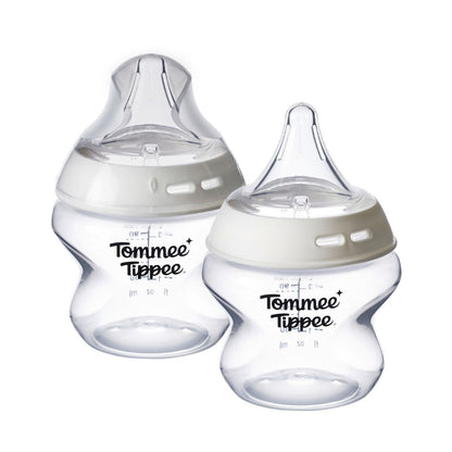 Tommee Tippee Natural Start Baby Bottle and Deep Latch Teat, Extra Slow Flow, 2 pack