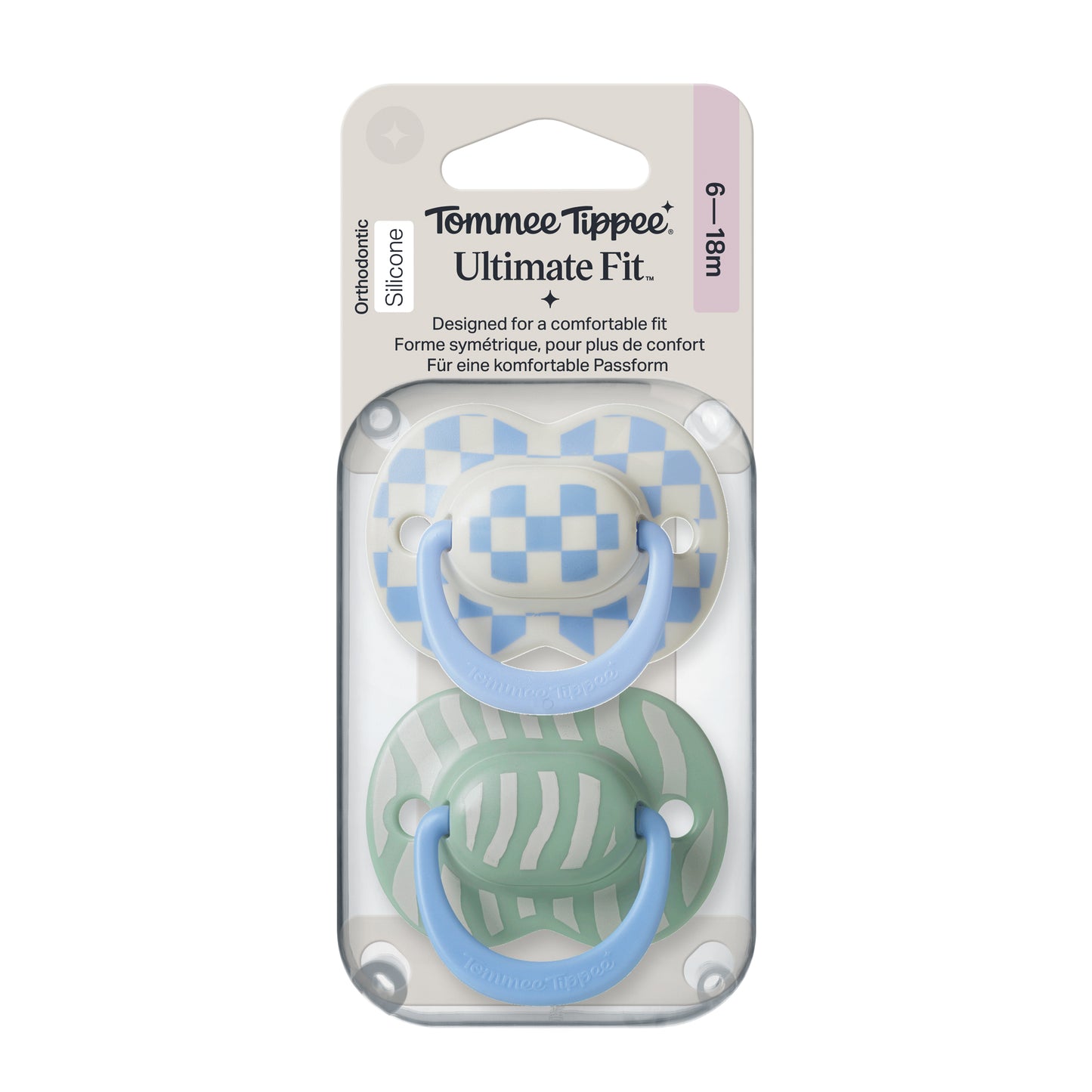 Tommee Tippee Ultimate Fit Soother, 6-18 Months, 2 Pack