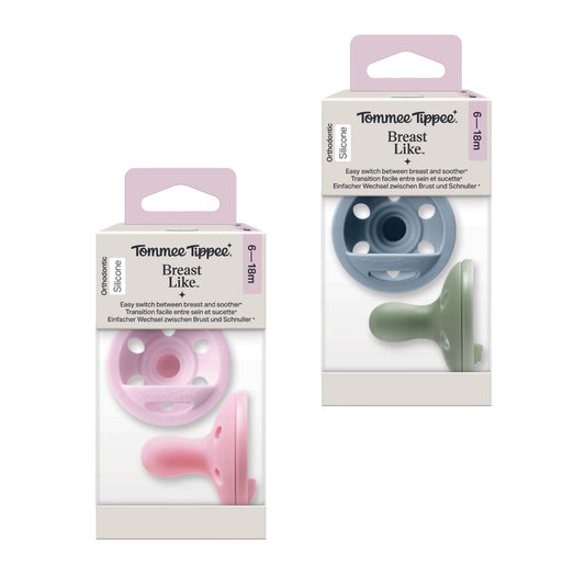 Tommee Tippee Breast-like Soother, 6-18 Months, 2 Pack