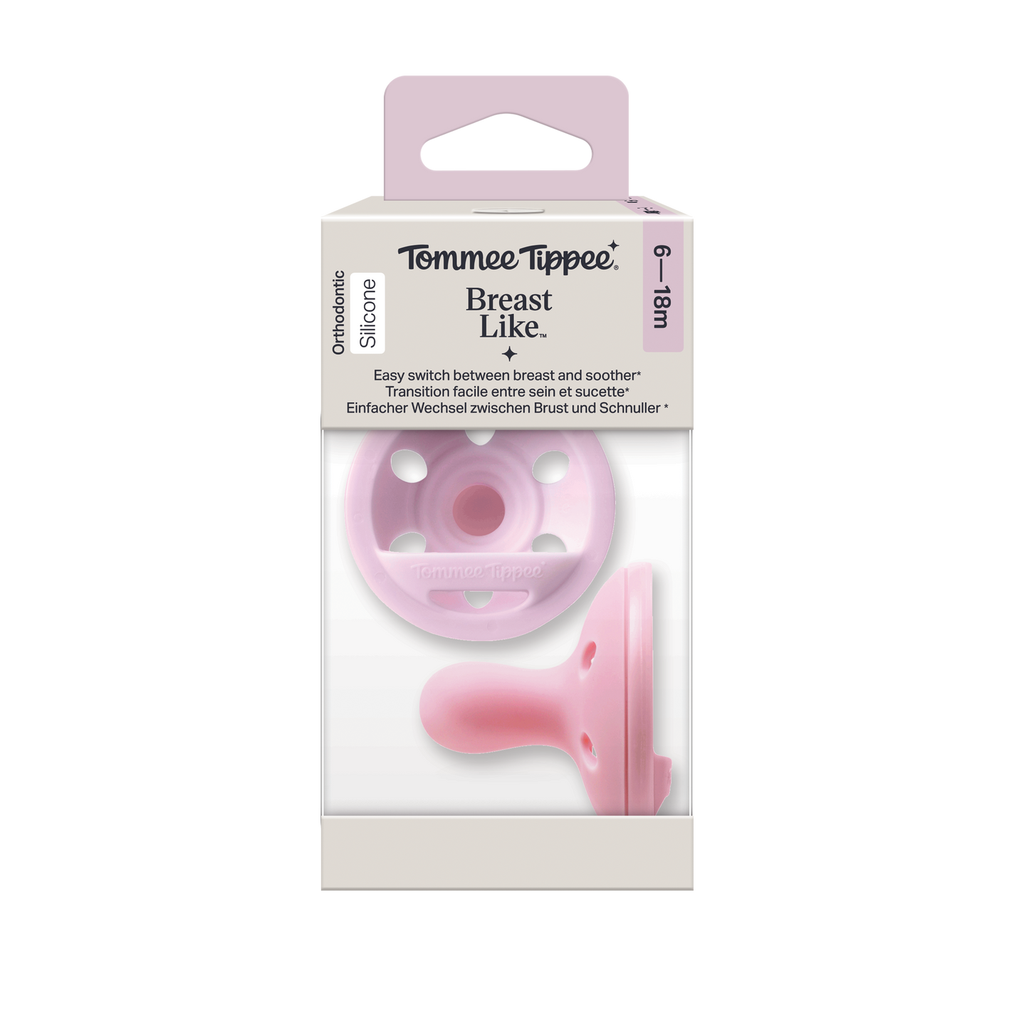 Tommee Tippee Breast-like Soother, 6-18 Months, 2 Pack