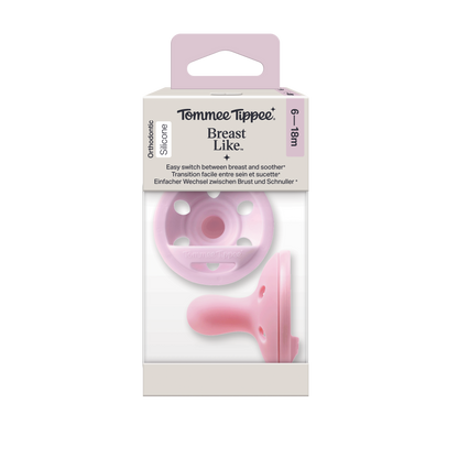 Tommee Tippee Breast-like Soother, 6-18 Months, 2 Pack