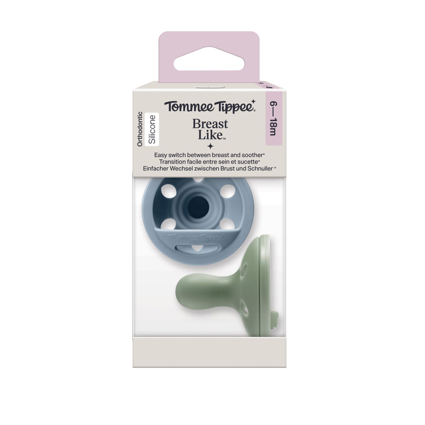 Tommee Tippee Breast-like Soother, 6-18 Months, 2 Pack