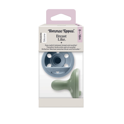 Tommee Tippee Breast-like Soother, 6-18 Months, 2 Pack
