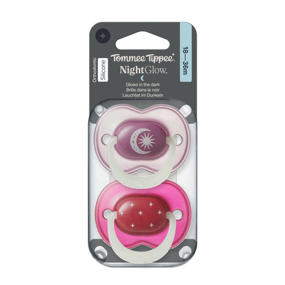 Tommee Tippee NightGlow Dummy, 18-36 Months, 2 Pack