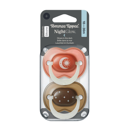 Tommee Tippee NightGlow Dummy, 18-36 Months, 2 Pack