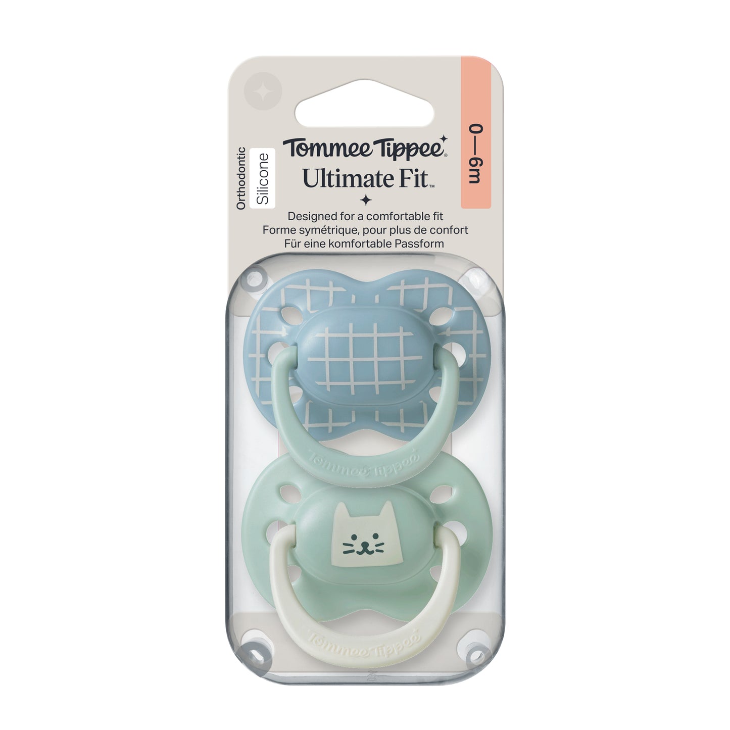 Tommee Tippee Ultimate Fit Soother, 0-6 Months, 2 Pack