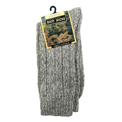 Go West Boot Socks – 3 Pairs, 1 Cream & 2 Grey, Size 6-11 / EUR 39-46