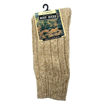 Go West Boot Socks – 3 Pairs, 1 Cream & 2 Grey, Size 6-11 / EUR 39-46