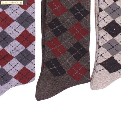 Go West 3-Pair Socks – Blue, Black & Grey, Size 6-11 / EUR 39-46